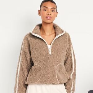 Women's Tan Sherpa Jacket